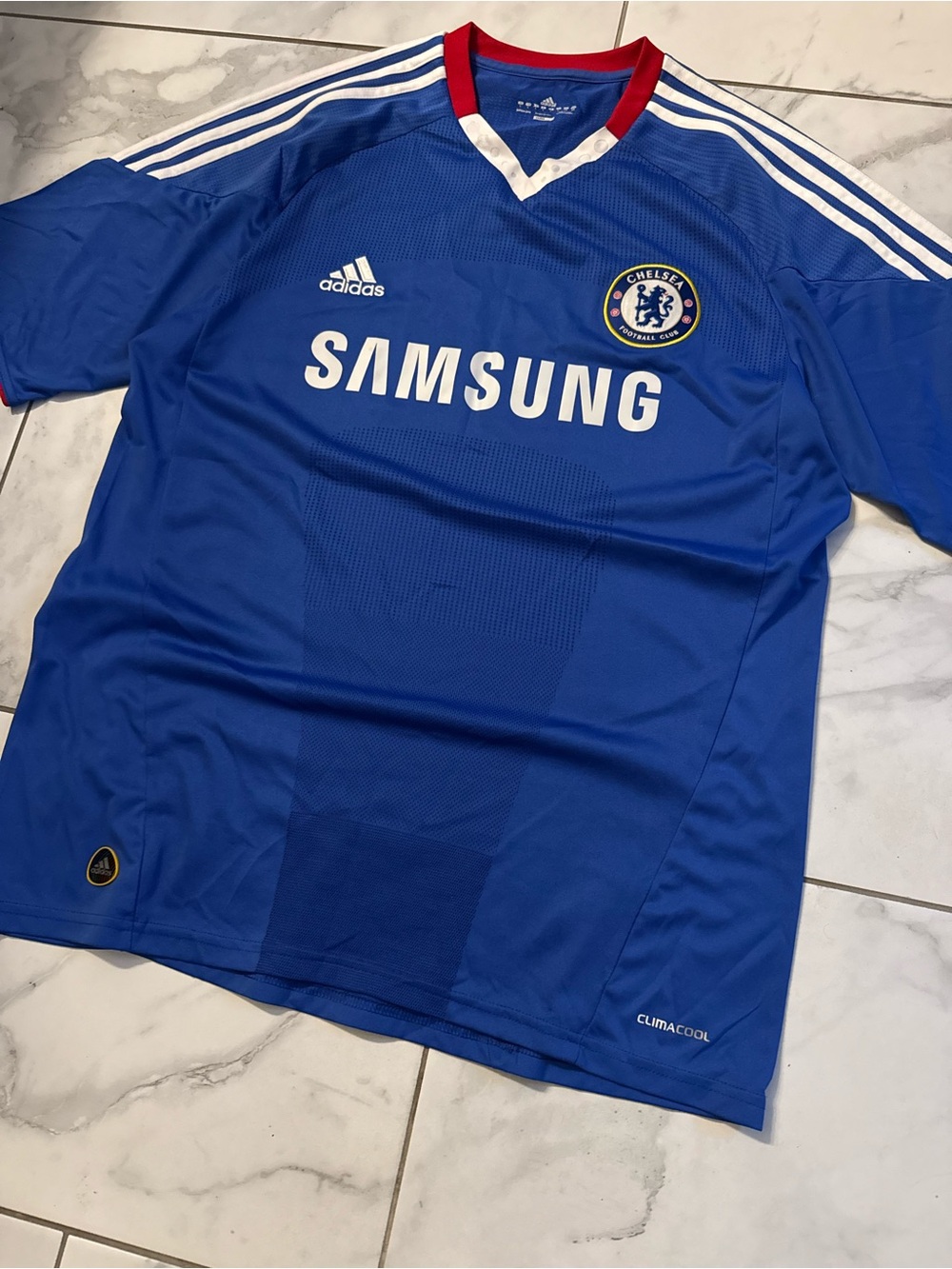 Vintage Chelsea FC Adidas 2010/11 Home Football Soccer Kit Jersey Size Large
